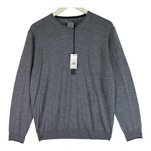 New Dylan Gray Men US L Grey Sweatshirt Crew Neck Long Sleeve Classic Sweater